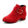 High Heels Kid Boot Girl Shoes For Children Warm Winter Autumn Red Ankle Boots Sneakers Suede 2025 3 4 5 6 7 8 9 10 11 12 Years