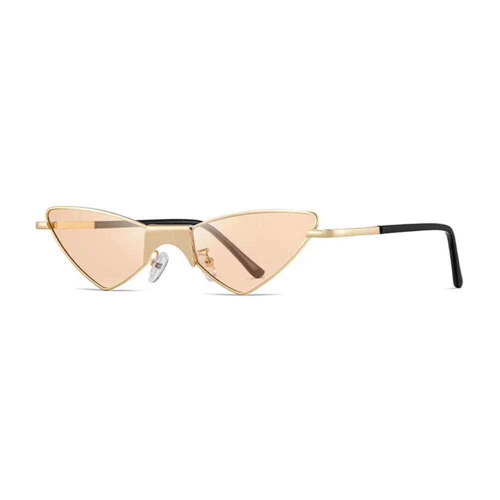 Retro Cat-Eye-Shaped Fashionable Sunglasses Triangle Frame Outdoor Sun Protection Glasses Fishing Sunglasses for Women Gift