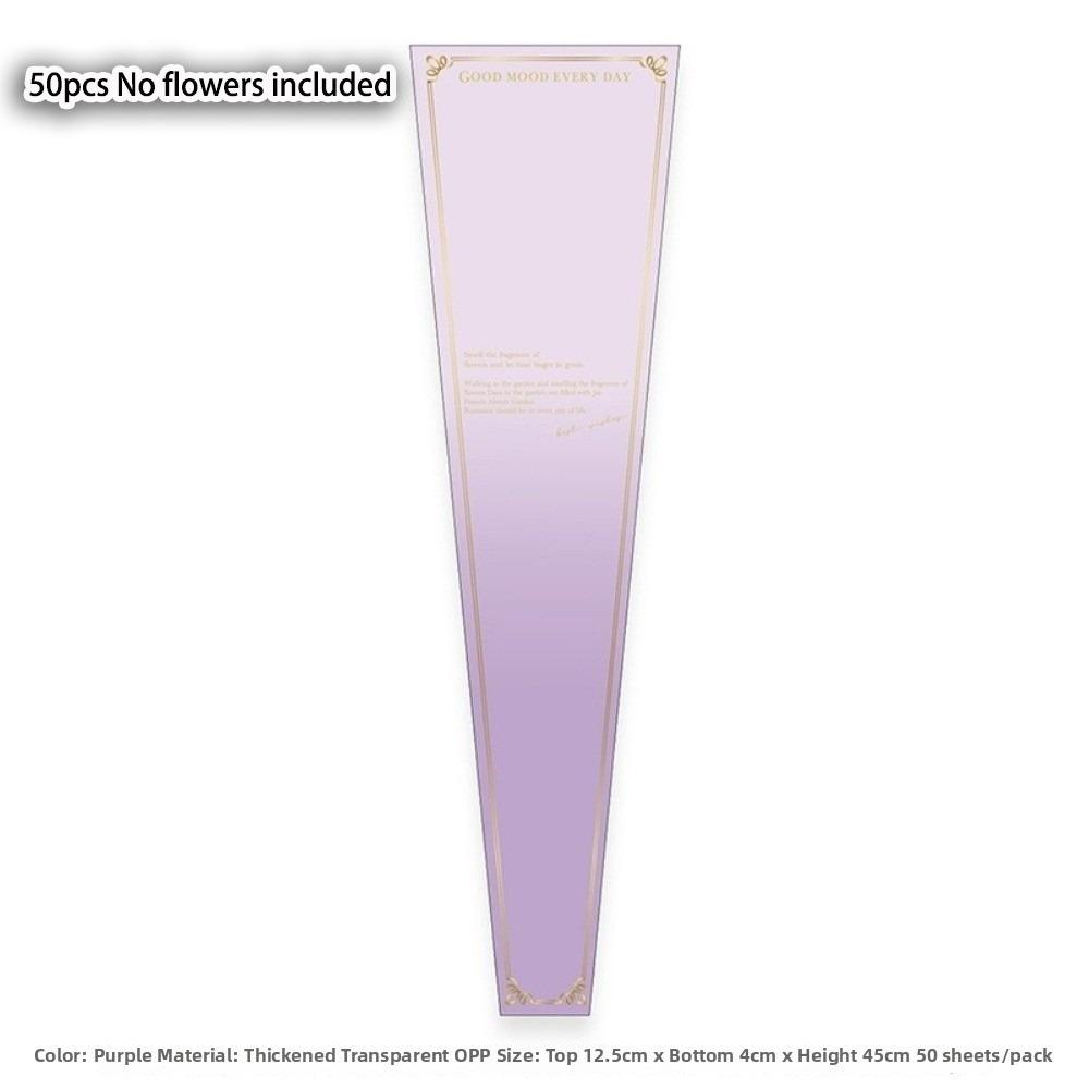 50pcs Waterproof Flower Packaging Bag Transparent Bouquet Packaging Sleeve  Anniversary