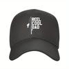 Reel Cool Dad Fishing Graphic Baseball Cap Adjustable Polyester Unisex Outdoor Dad Hat