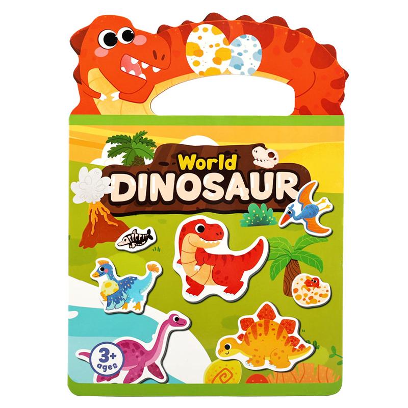 

Children Reusable Jelly Sticker Books Multi-scene Sticker DIY Jelly Stickers Kids Portable Montessori Dinosaur Sticker Toy Gifts