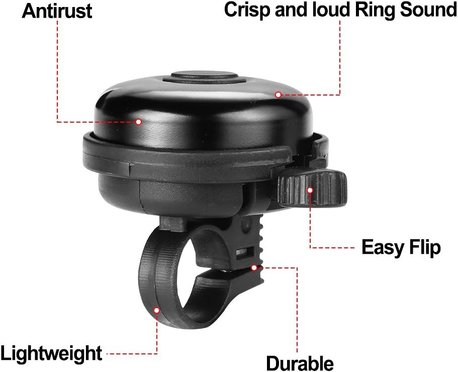 Classic Bike Bell Loud Crisp Clear Sound Bicycle Bell for Adults and Kids Aluminum Waterproof Feature
