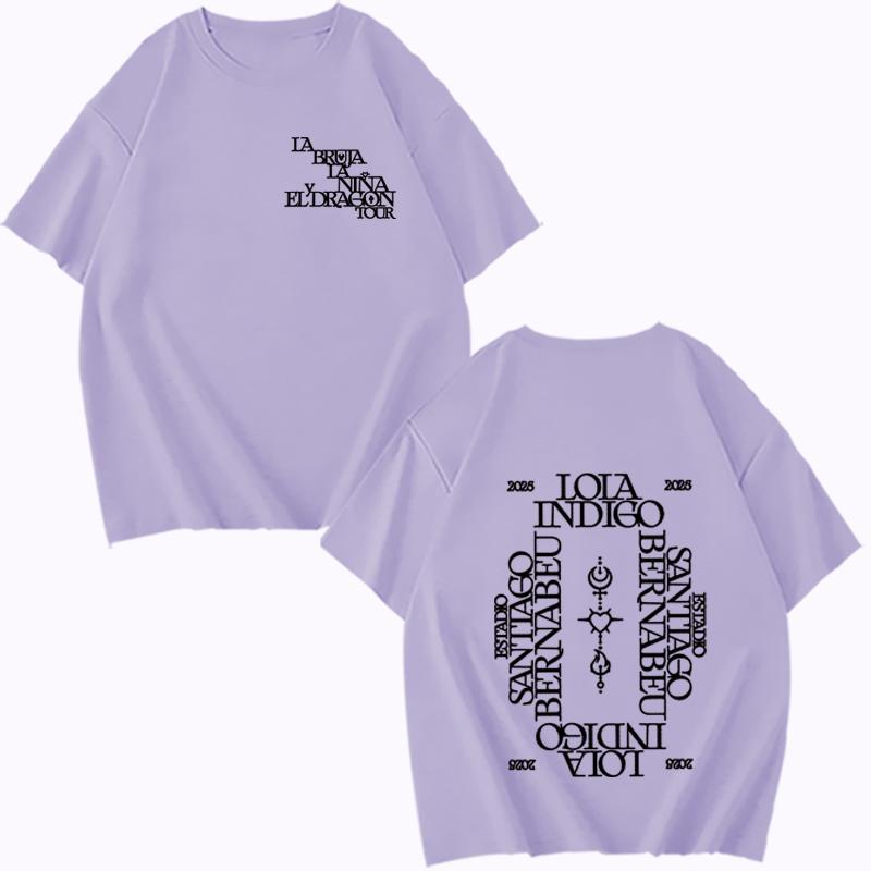 Lola Indigo 2025 Tour T Shirt Men Women Oversized 100% Cotton Hot Sale Short Sleeve Summer Fashion Print Unisex Plus Size Tops