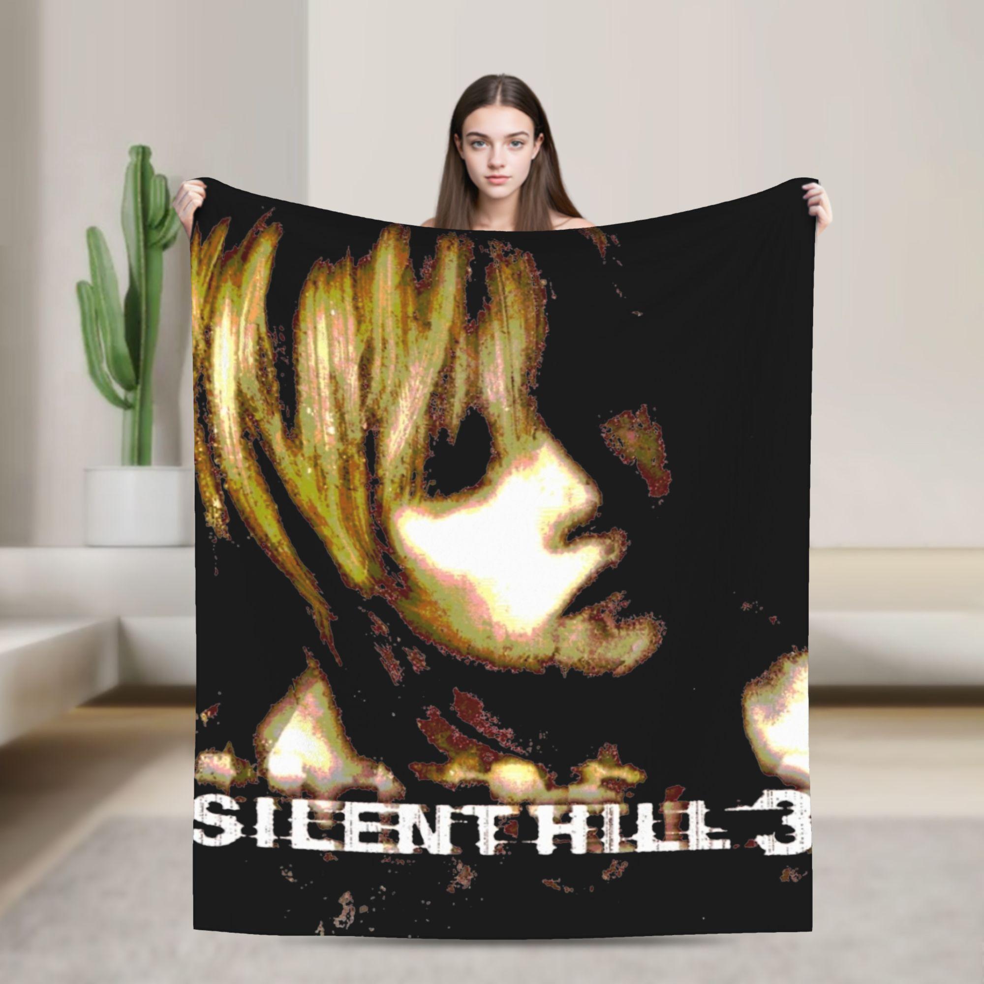 

There Was a Hole Here Silent Hill Blankets Fleece Print Breathable Ultra-Soft Throw Blankets for Sofa Bedroom Rug Piece 75cmx90cm