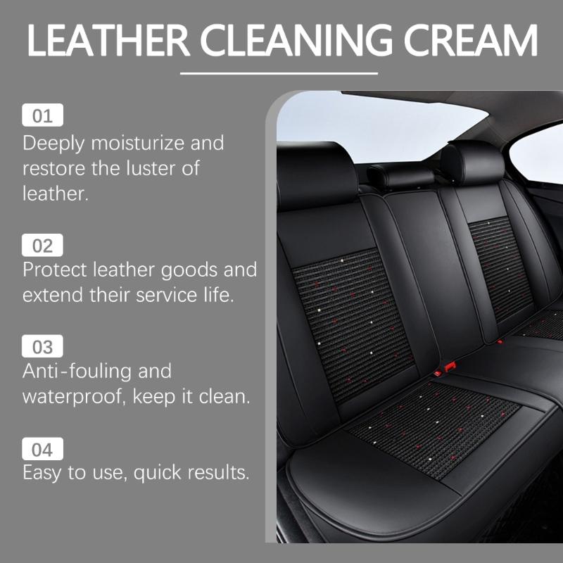 Gentle Leather Cleaner Paste Auto Interior Leather Cleaner with Natural Ingredients 100g Capacity for Delicate Surfaces