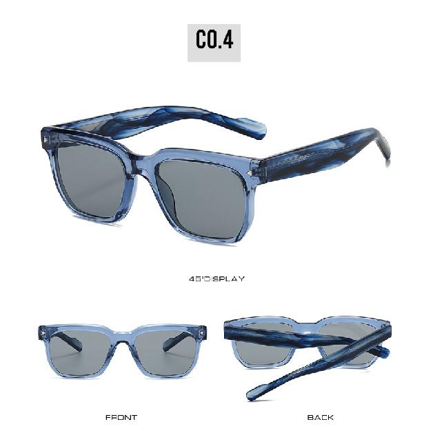 Polarized sunglasses with a square frame and pin-style temples, designed for women, offering UV protection for outdoor use