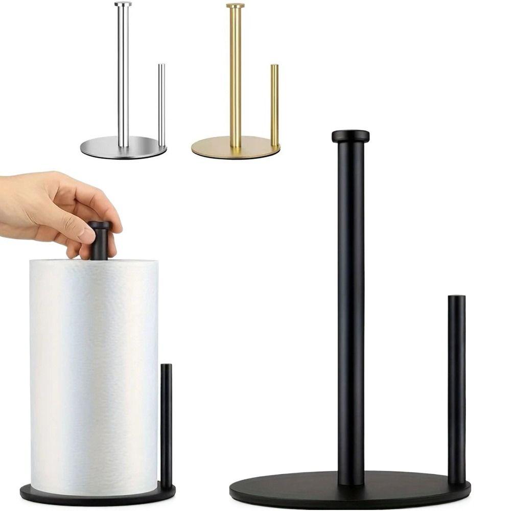 Non-slip Paper Towel Holder Weighted Base Roll Organizer Kitchen Roll Dispenser  Kitchen Countertop