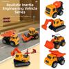 4/6pcs Alloy Simulation Diecast Crane Car Mini Construction Car Model  Children Kids Boys