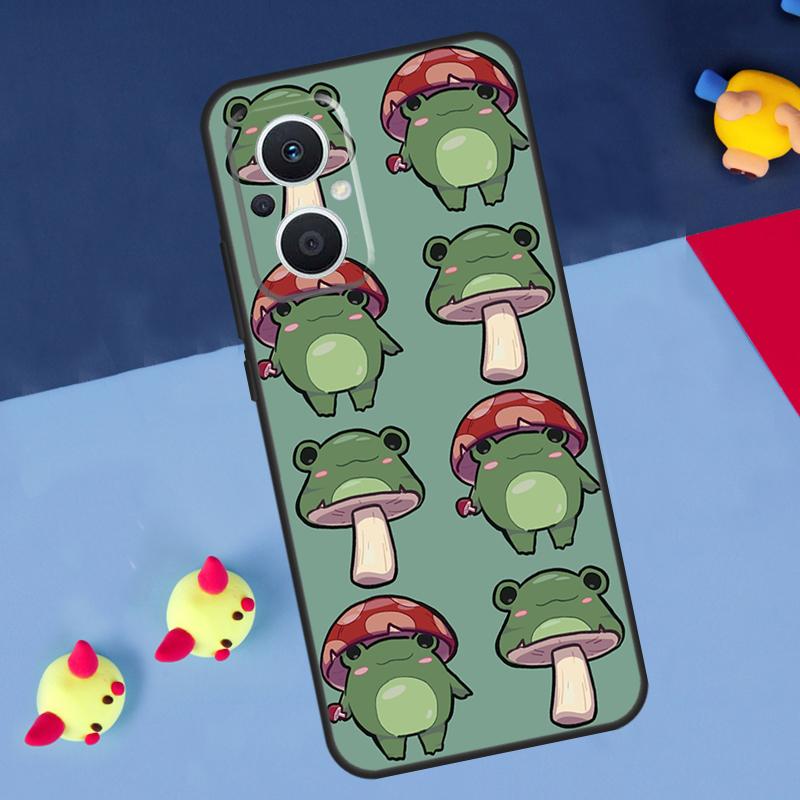 Kawaii Frog Mushroom For OPPO Reno 14F 13F 12F 11F 10 11 12 13 14 Pro 8T 7 8 Lite OPPO Find X6 X5 X8 X9 Pro Case