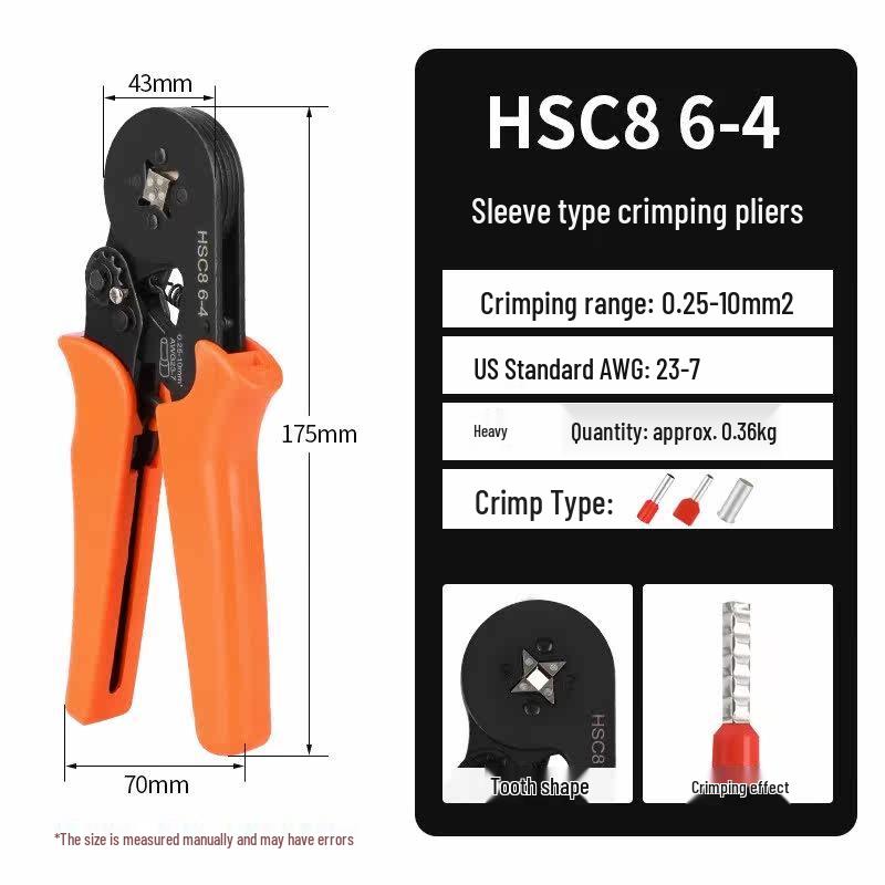 Tubular Needle Terminal Set: RV Crimp Pliers & SV/OT/UT Copper Lugs