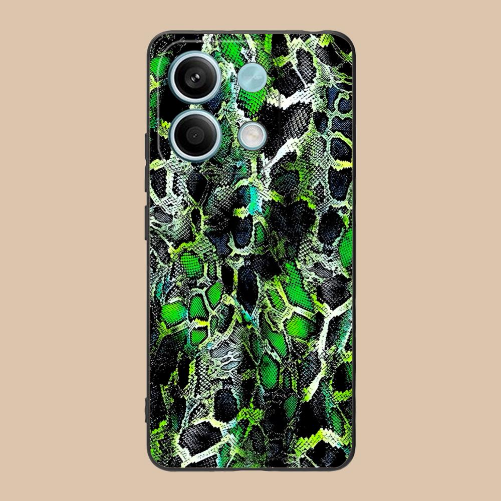 Snake Texture Mobile Phone Case for POCO M7 M6 M5 M4 M3 X7 X6 X5 X4 X3 Pro GT 5G Colour Printing Protective Pretty Cover Luxury