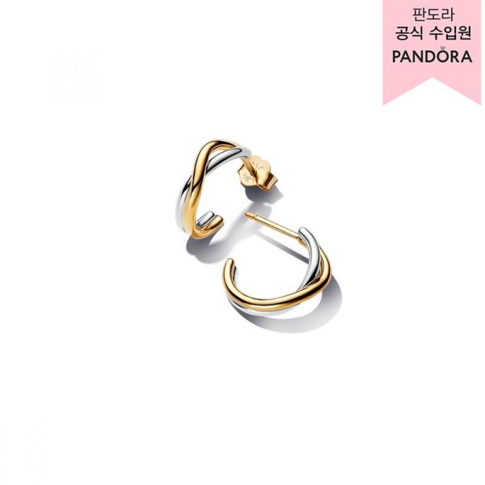 

Pandora Organicelly Shaped Two Tone Open Hoop Earrings 263880c00 Single option