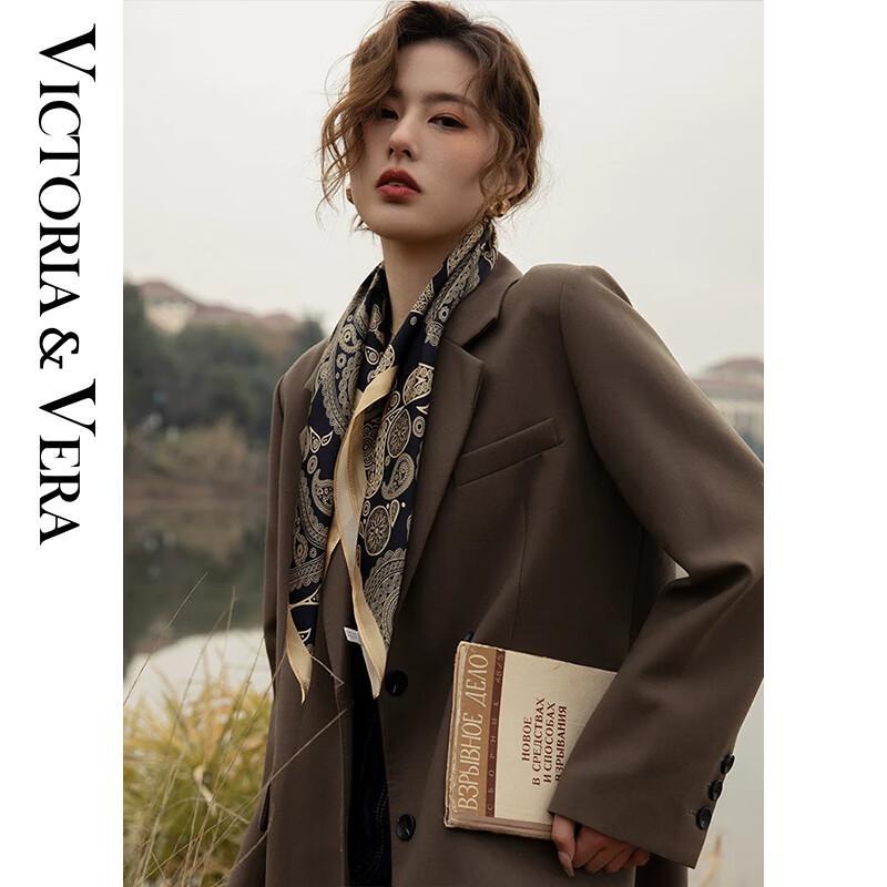 VICTORIA&VERA Vintage Mulberry Silk Printed Scarf