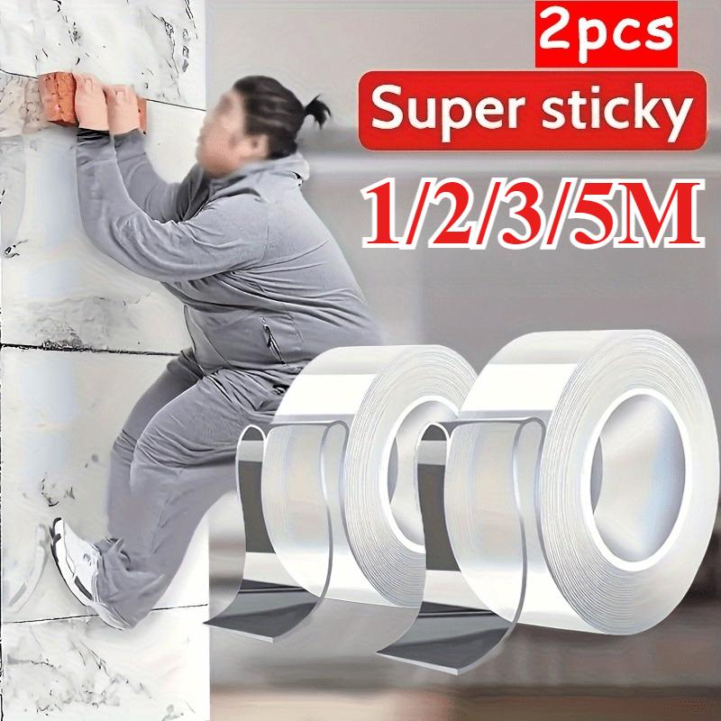 Strong Double-sided Nano Tape with Super Strong Adhesion, Reusable for Holiday Decoration, Suitable for Multifunctional Tape on Various Surfaces