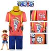 One Piece Film Red-luffy Cosplay Costume Set For Kids And Adults