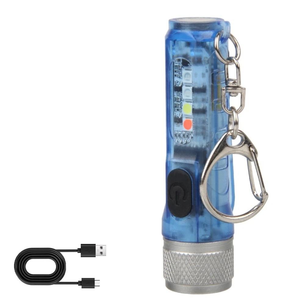 Super Bright Mini Keychain Flashlight USB Rechargeable Multiple Lighting Modes Magnetic Torch 400 Lumens Hat Clip Lamp