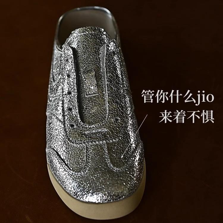 . Silver half-drag women's shoes, wear bag head cool women's shoes, summer new rest women's shoes