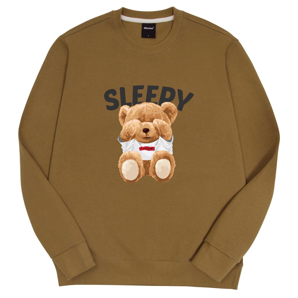 OKSTAR Sleepy Teddy Bear Double-Sided Sweatshirt (Type C)