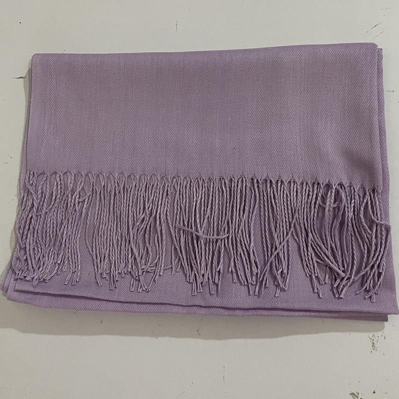 Women's Solid Color Imitation Cashmere Scarf - 200g, Red, Warm Autumn/Winter Shawl and Neckerchief