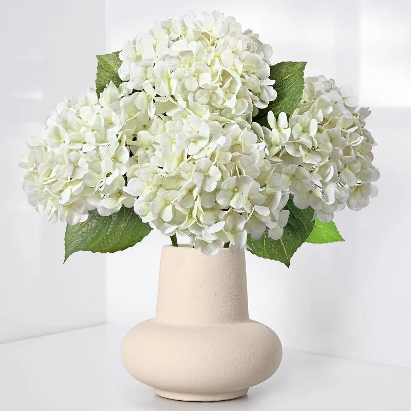 2PCS Hydrangea Artificial Flowers, Real Touch Flowers; Faux Hydrangea Flowers, Latex Real Touch Hydrangea, Fake Flowers