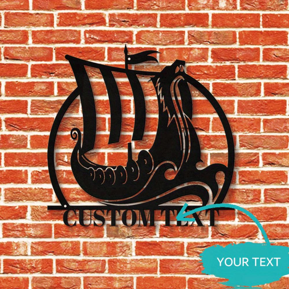 Unique Custom Metal Wall Art Viking Ship Norse Captain Modern Sturdy Home Decor