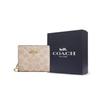 Coach Snap Wallet 11 Gold Logo Snap Closure Coated Canvas Wallet Women Wallet Beige CW789-IMXDM
