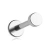 Titanium Labret with Flat Cap Silver 1.2/6/4