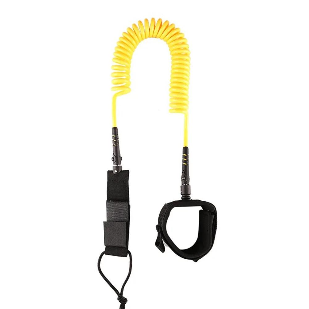 Surfboard Leash, 10ft Straight Surf Board Leg Rope, Elasticity High Strength 7mm Thick Legrope Strap For Longboard Shortboard Paddleboard Replacement жёлтый