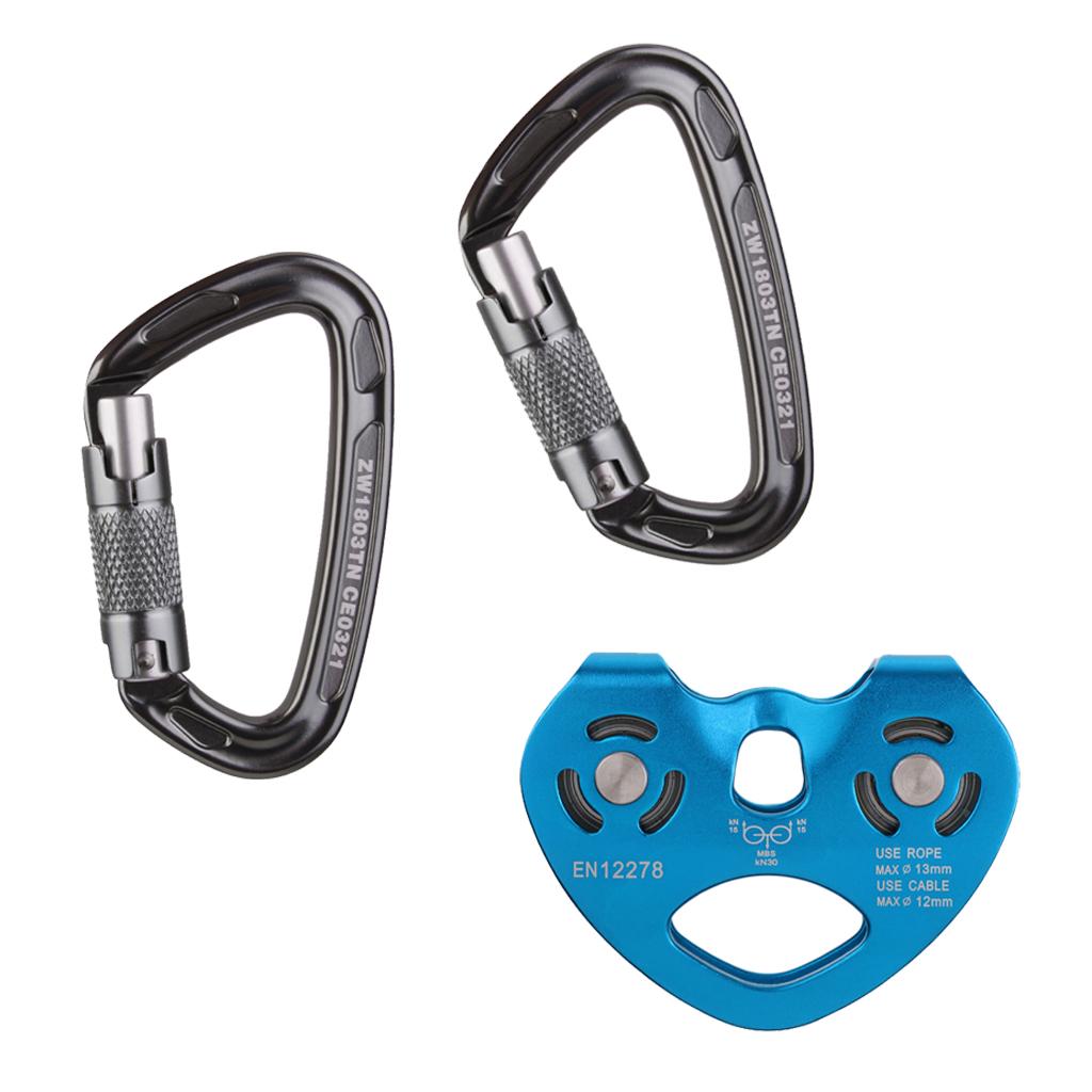 Buy Zip Line Cable Trolley Zipline Fast Speed Dual Pulley + 2 Pieces Carabiners at affordable