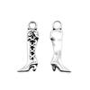 Cowboy Boot Charms Multi Color Alloy Pendants For Western Themed DIY Jewelry