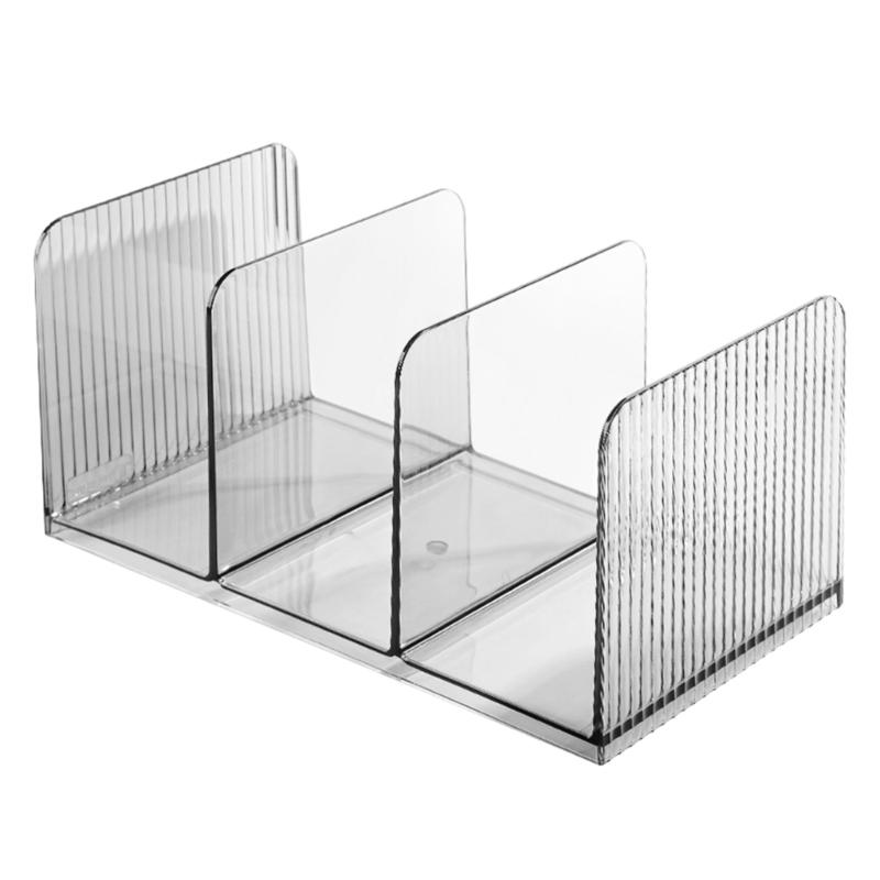

Acrylic Bookends for Shelf 3 Section Book End Magazine Stand Book Stoppers Space Saving Desk Book Magazine Organiser белый