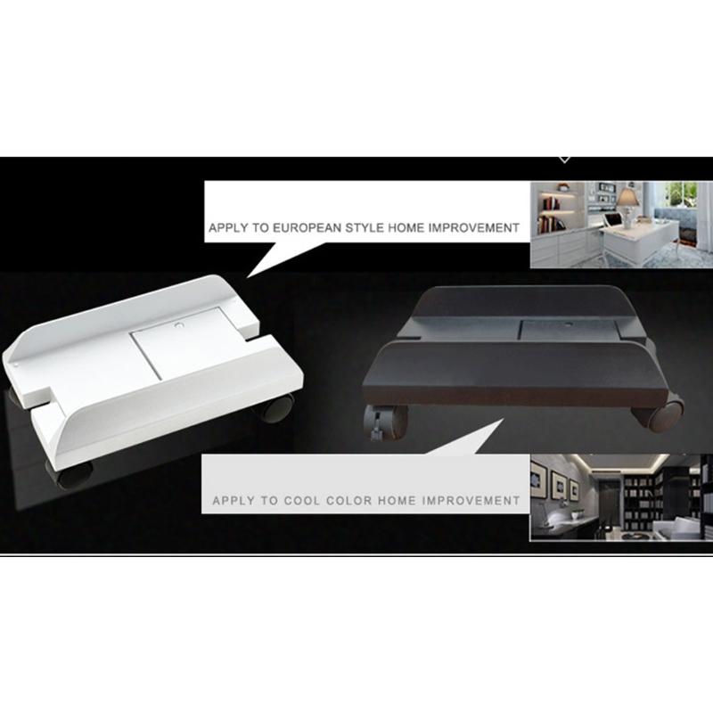 Computer Tower Stand CPU Cart with 4 Caster Wheels for Home Office Under Desk