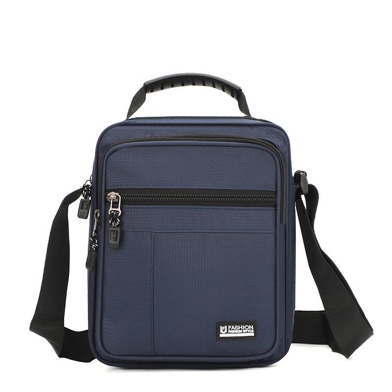 Мужской многослойный водонепроницаемый рюкзак кроссбоди из ткани Оксфорд - Корейский стиль, большая вместимость 20x10x25 cm синий