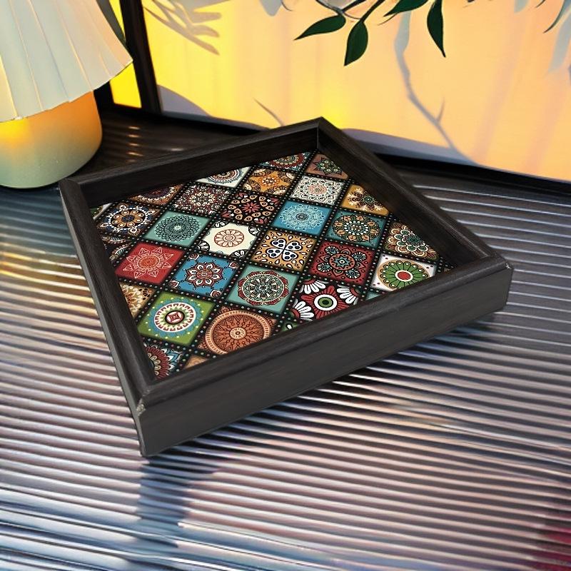 Luxury Woven Leather Rectangular Tray - Decorative Fruit, Jewelry & Entryway Storage