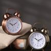 Metal Vintage Alarm Clock Double Bells Bedside Clock Mini Table Clock  Dormitory