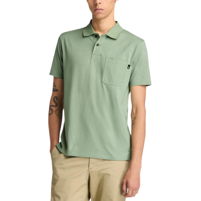 Timberland Solid Casual Fitted Short Sleeve Polo Shirt Men tops TB0A5QJ6EC61 L