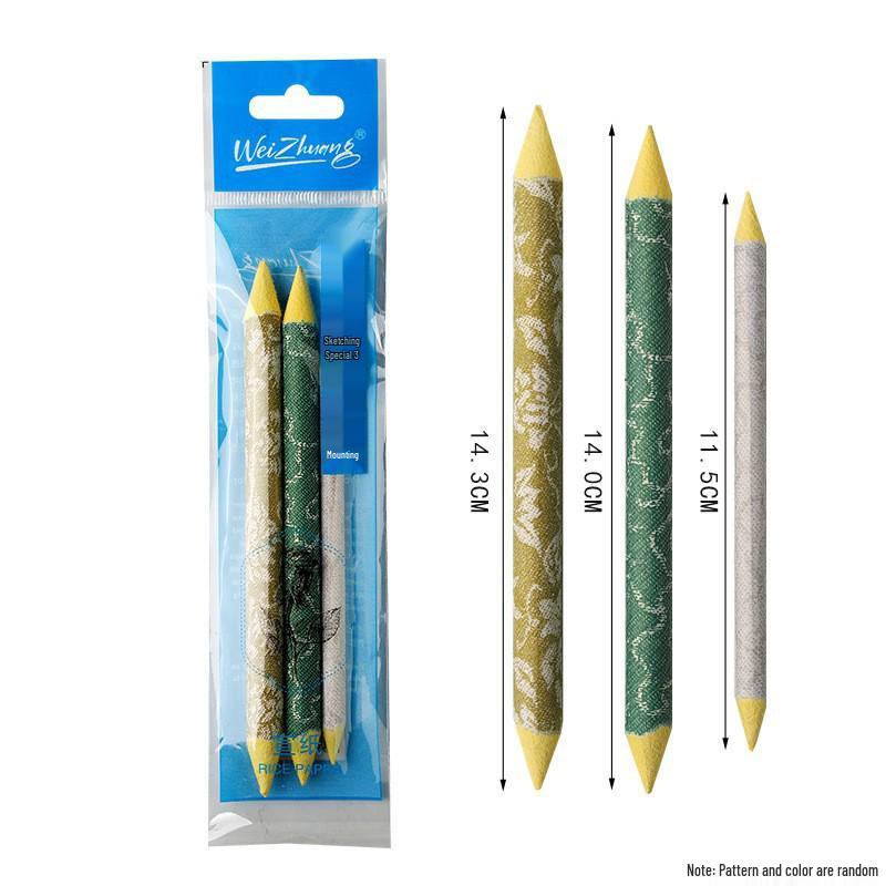 Sketching & Blending Tools Set: Blending Stumps, Sponge Ball, and Tortillon Paper