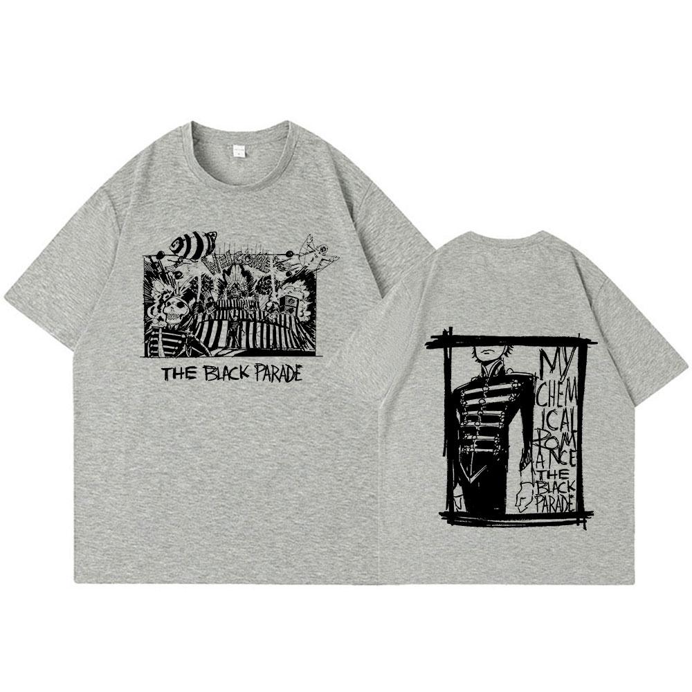 My Chemical Romance Mcr Dead T-Shirt Black Parade Punk Emo Rock Band Summer T Shirts Summer Fashion Top Oversized Tee Shirt