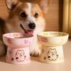 Cute Cat Bowl Ceramic Dog Food Feeding Basin Pet Drinking Feeder  Water Container