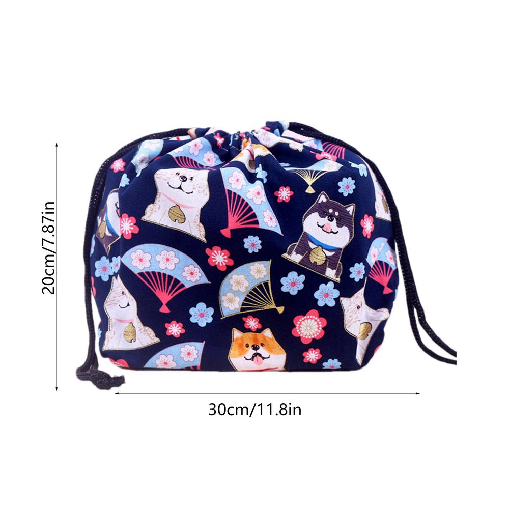 Japanese Style Lunch Box Lunch Handy Bag Drawstring Lunch Bag Portable Lunch Storage Bag Reusable Lunch Tote Bag For Work Picnic