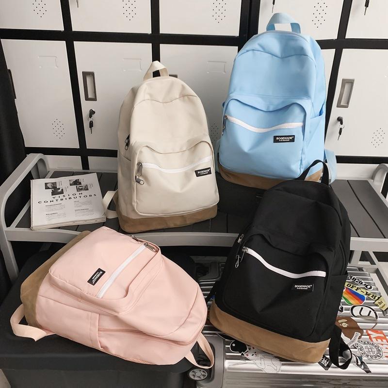 Schoolbag Korean version of simple schoolbag for junior high school students and high school students Japanese large-capacity backpack trendy