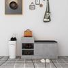 Day and Night - Day and Night Shoe Bench Engineered Wood Concrete Gray 94.5x31x57 Cm