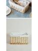 Woven Bamboo Fabric Storage Basket for Snacks and Sundries