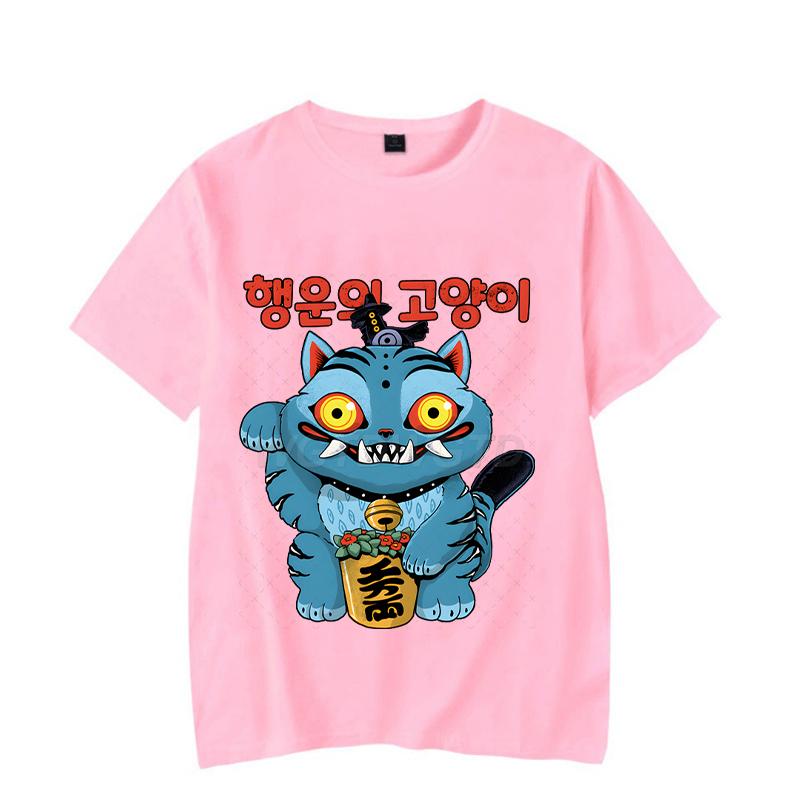 Cartoon Tiger KPop Demon Hunters Shirt Graphic Print T-shirts Women Men Short Sleeve Crewneck Tops Funny Korean Ulzzang Tshirts