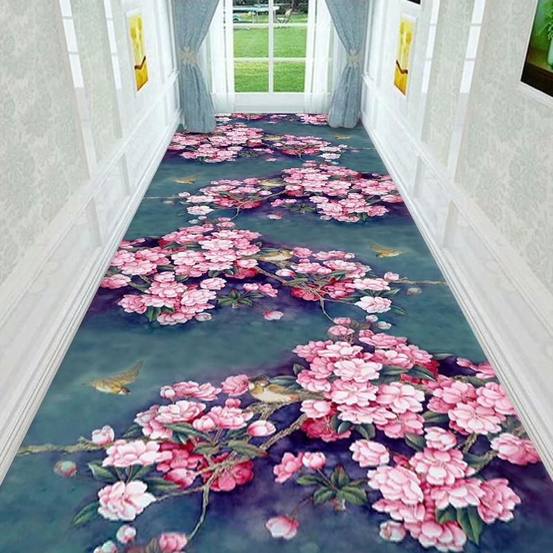

3D ковер прихожая коридор ковер цветок трава дорожка столовая кухня ковер противоскользящий гостиная зона ковер W80*H100CM