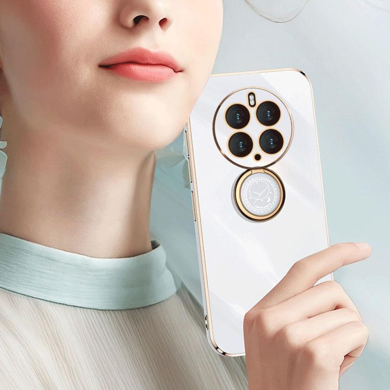 XINLI Kickstand Phone Case for Huawei Mate 50 Pro 4G,Electroplating Bump Poof TPU Back Cover