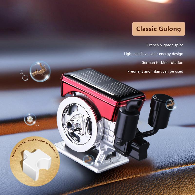 Car Oil Diffusers Solar Powered Rotating Car Perfume Diffuser Simulated Tractor Engine Car Perfume Diffuser Car Aromatherapy