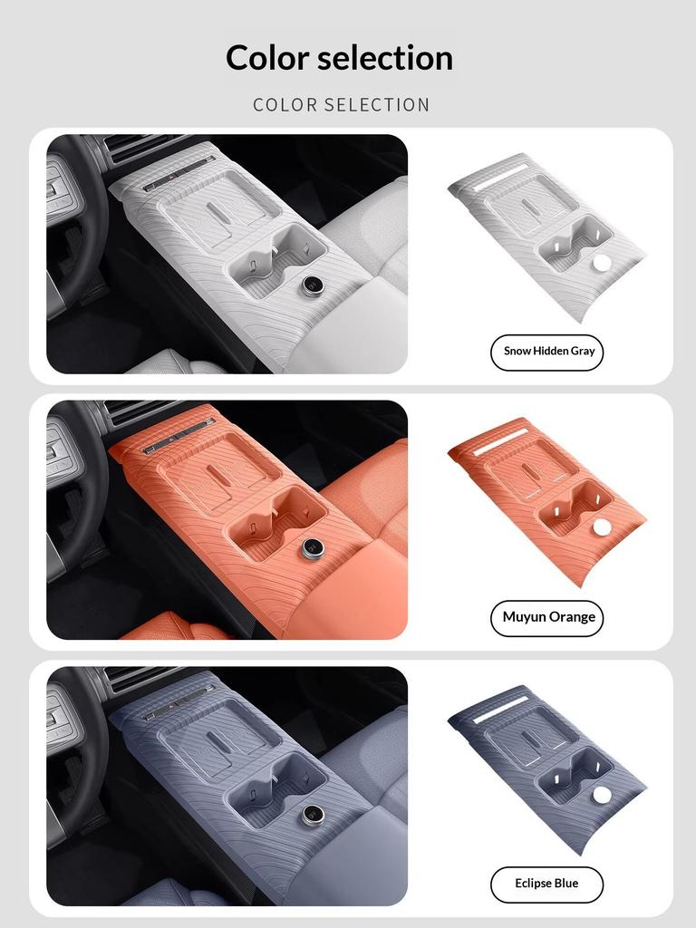 For BYD Ti 7 Leopard 7 Car Silicone Pad for Central Control Gear Shift Multi-functional Scratch-resistant Modify Car Accessories