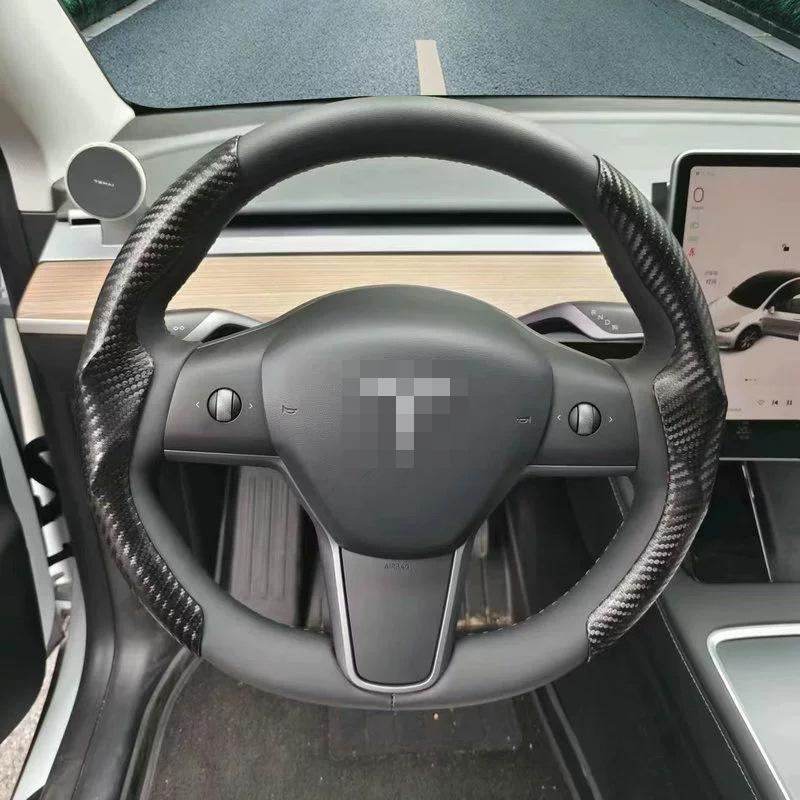 Car Steering Wheel Cover for Tesla New Model Y Juniper 2025 for Model Y/3 Booster Suede Cover Anti-skid Steer-Wheel Protector