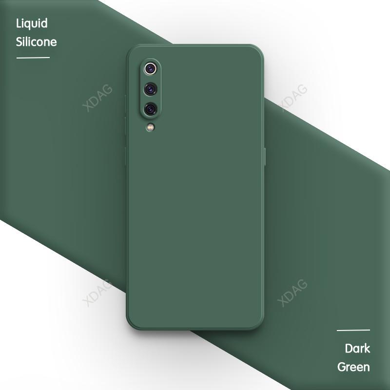 Soft Original Candy Phone Case for Xiaomi 9 9T Pro 8 5G Mi9 Mi8 Square Liquid Silicone Funda Simple Plain Back Cover Accessories